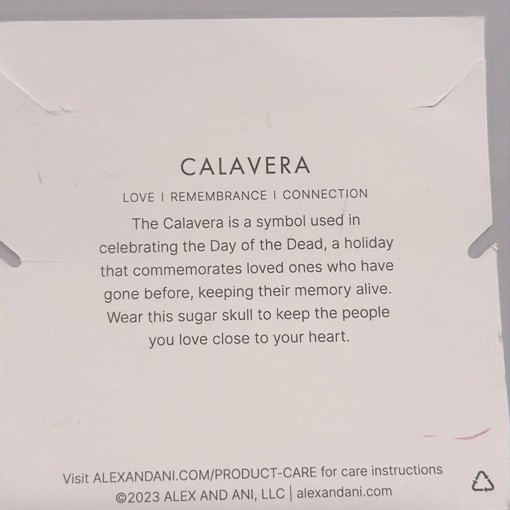 Alex and Ani Calavera Sugar Skull Gold Necklace - Picture 10 of 10